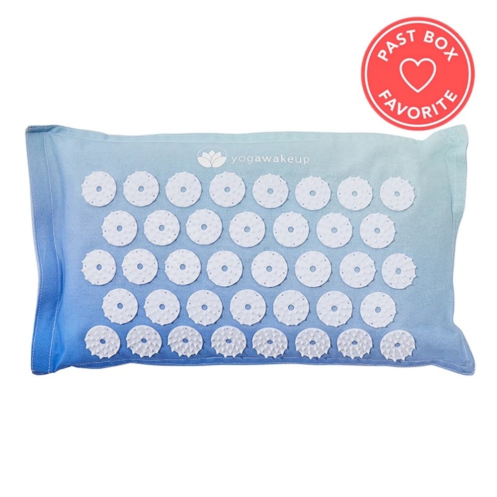 YOGA WAKE UP Acupressure Pillow - blue. relieve tension, stress, pain, and more